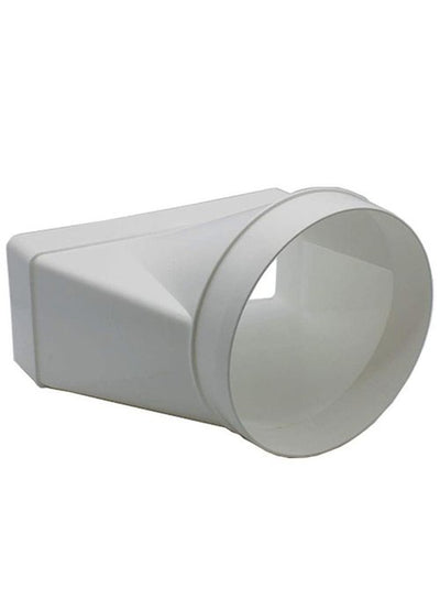 Rigid Plastic Duct  Rectangular to Round Transformer