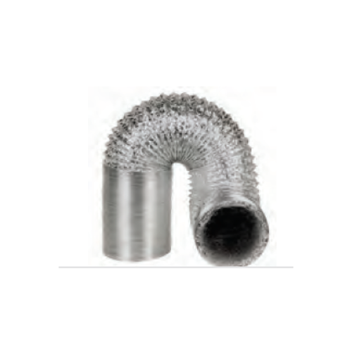 10-meter Aliflex uninsulated flexible duct by Direct Duct Supplies, showing the black plastic exterior and flexible corrugated design.