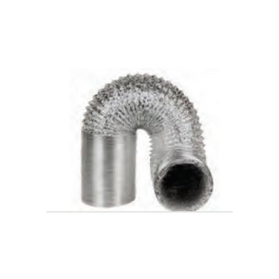 10-meter Aliflex uninsulated flexible duct by Direct Duct Supplies, showing the black plastic exterior and flexible corrugated design.