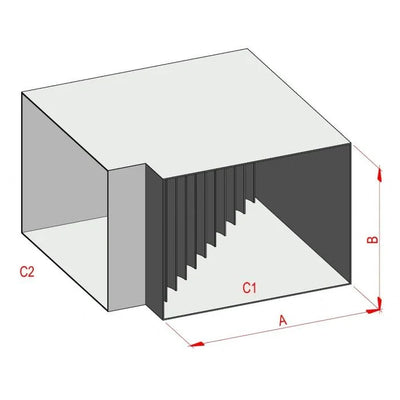 90 Degree Rectangular Ductwork Bend