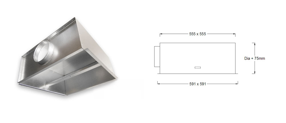 Swirl Diffuser Plenum Box 600