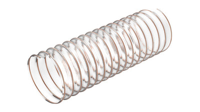 Flexible 10M HDPU ducting in black, lightweight and durable for ventilation and air conditioning applications by Direct Duct Supplies.